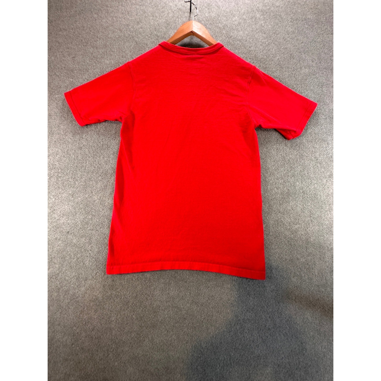 Champion Mens Red Big C Logo Chenille Patch Short Sleeve T-Shirt GT19 Small
