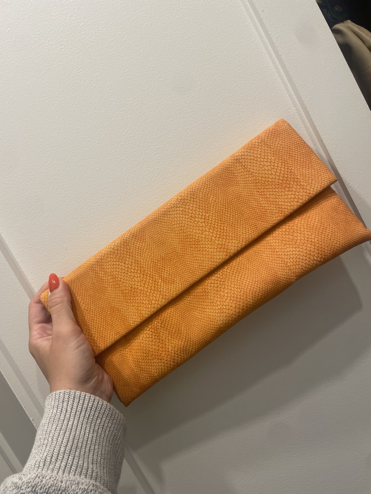 Summery Orange Soft Pastel Orange Clutch Purse