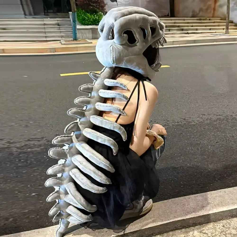 3D Dinosaur Skeleton Plush Toy 75cm Funny Soft Comfortable Cosplay Kids Gift