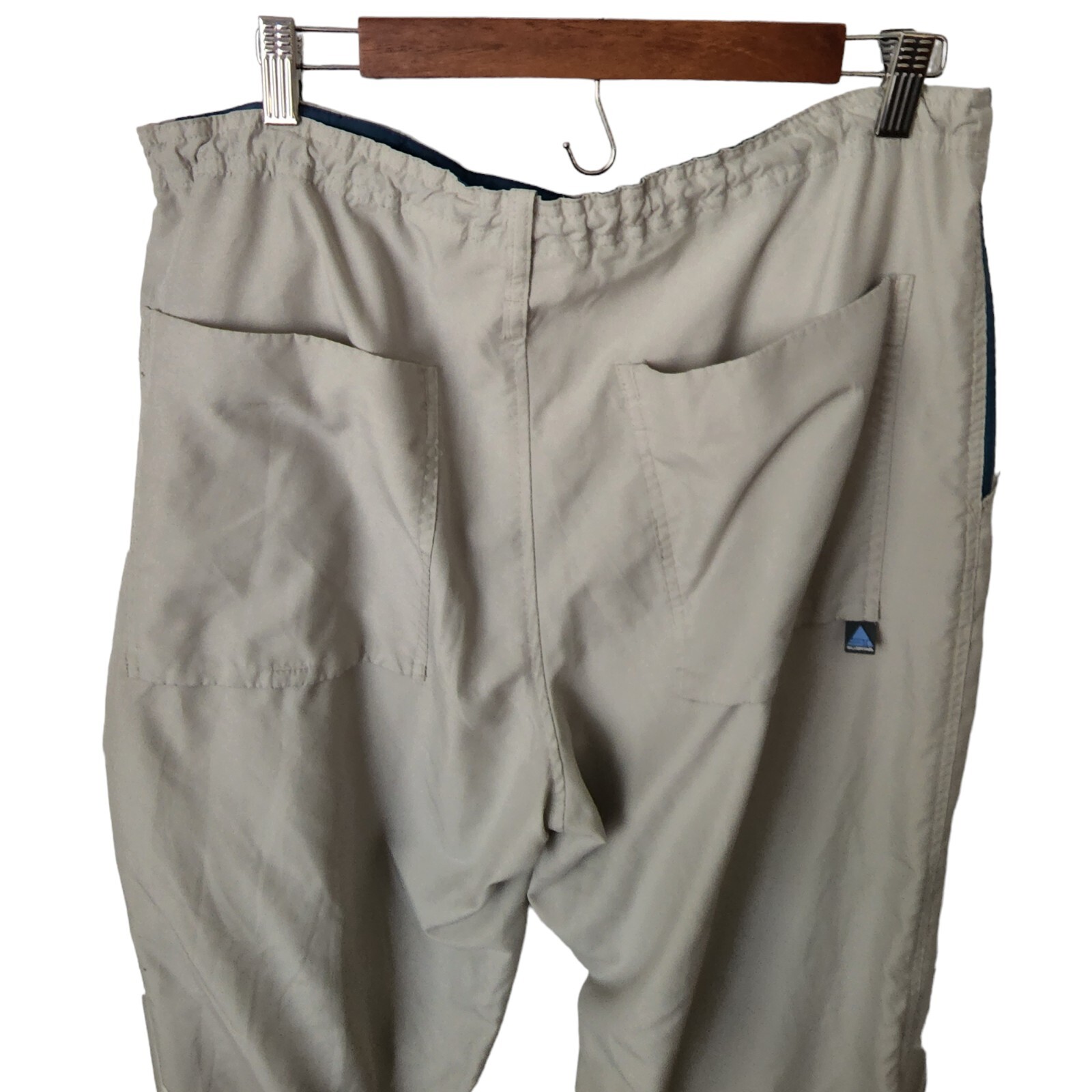VTG Men’s Levi’s SilverTab Beige Polyester Cinch Waist Baggy Pants 34 Skate Y2K