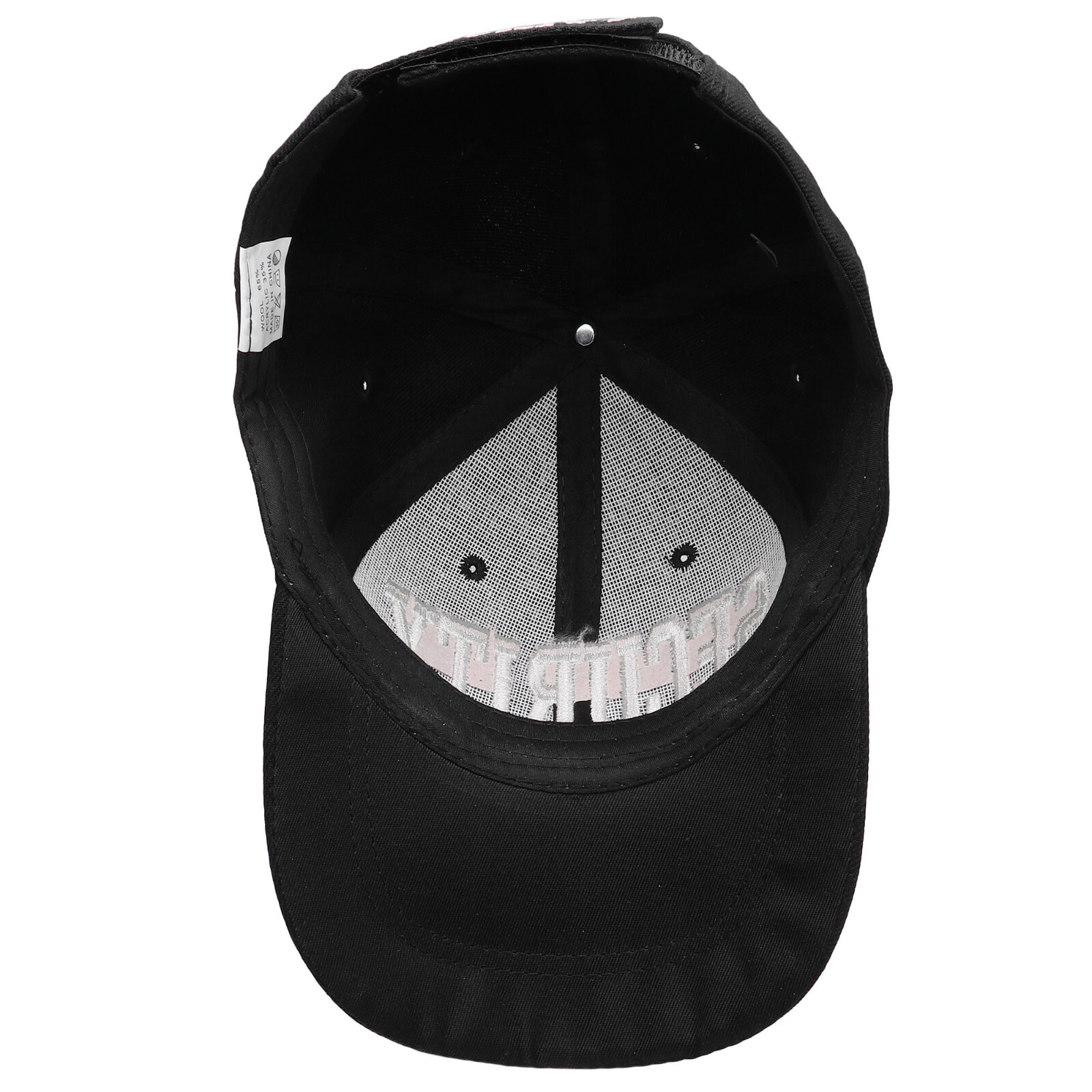 Security Hat Baseball Cap Gold White Embroidery Front Bill Back Adjustable Size