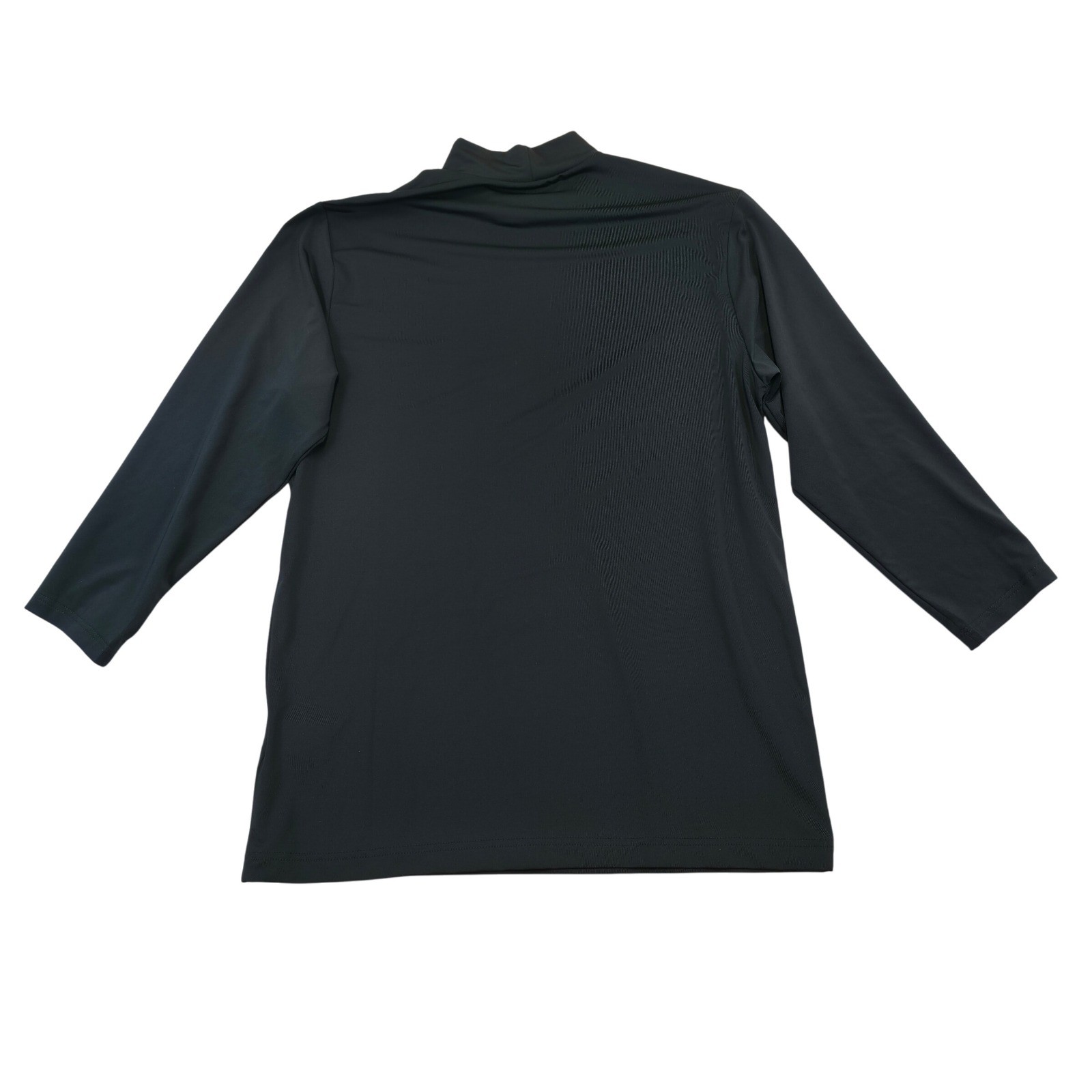 CAF Performance Mock Neck Long Sleeve Athletic Shirt Mens Size 100 L Black Korea