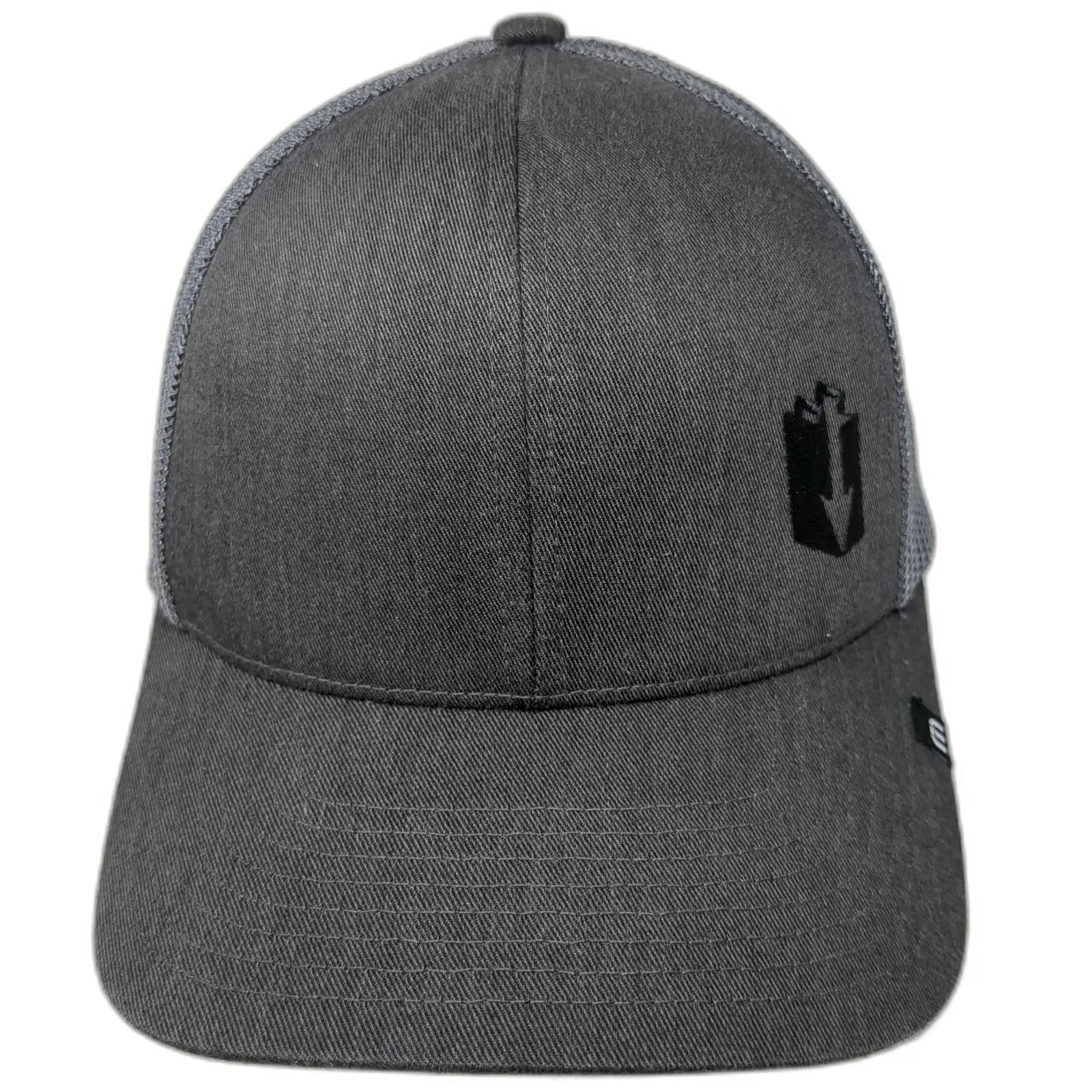 TravisMathew Trucker Hat Gray One Size Snapback Mesh 110 Flexfit Tech Logo