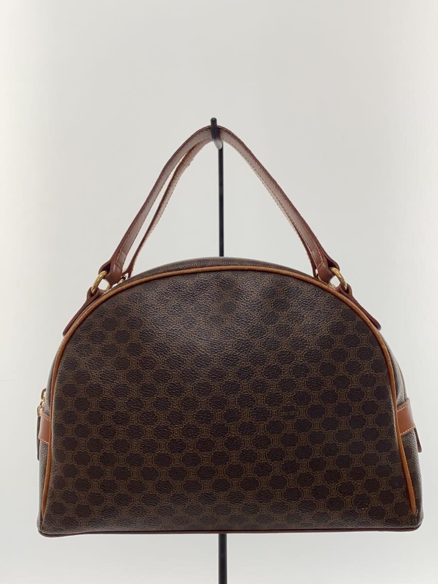 CELINE Macadam Round Half Moon PVC BRW Allover