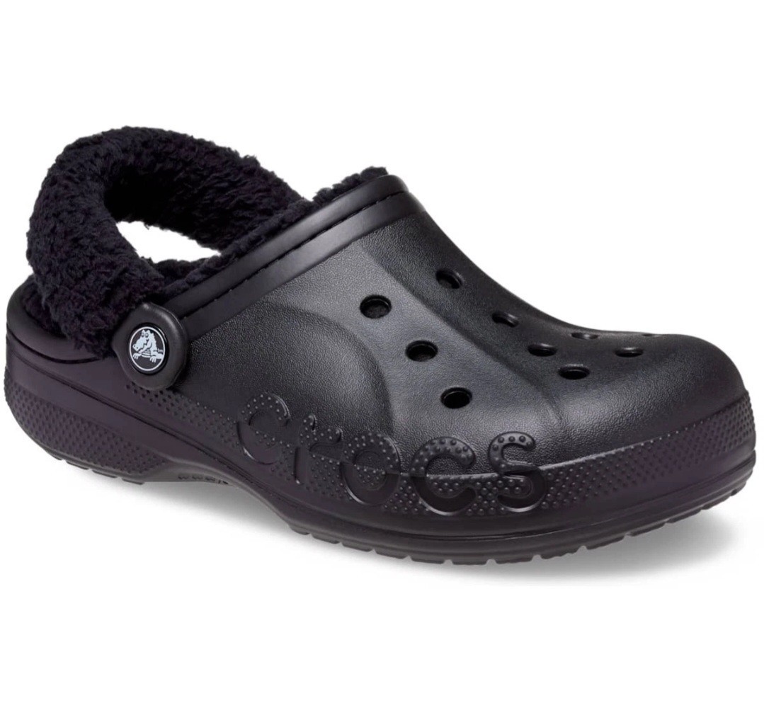 NWT Crocs Adult Baya Lined Fuzz Strap Clog Slippers US M9/W11 NEW