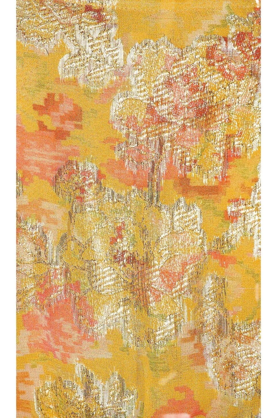 HEMANT AND NANDITA Nova Bodysuit in Mustard Multi X-Small New Womens Blouse Top