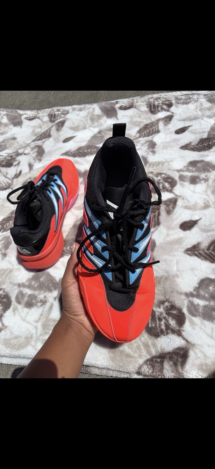 adidas Men’s Low Top Lace-Up Athletic Sneakers Solid Red Black Blue