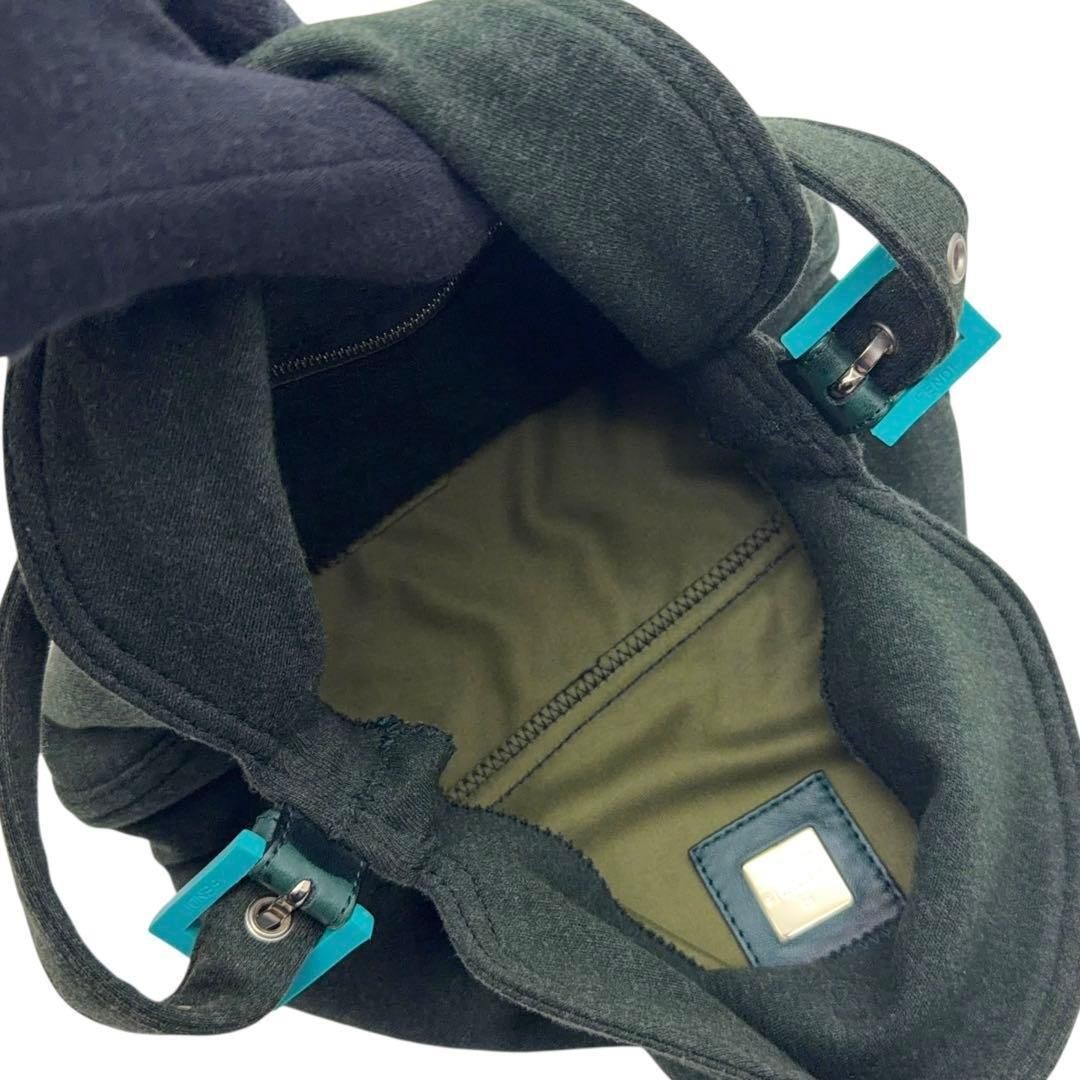 FENDI Bag: Mamma Baguette Green Wool Cotton W26H18D9cm w/o accessories;