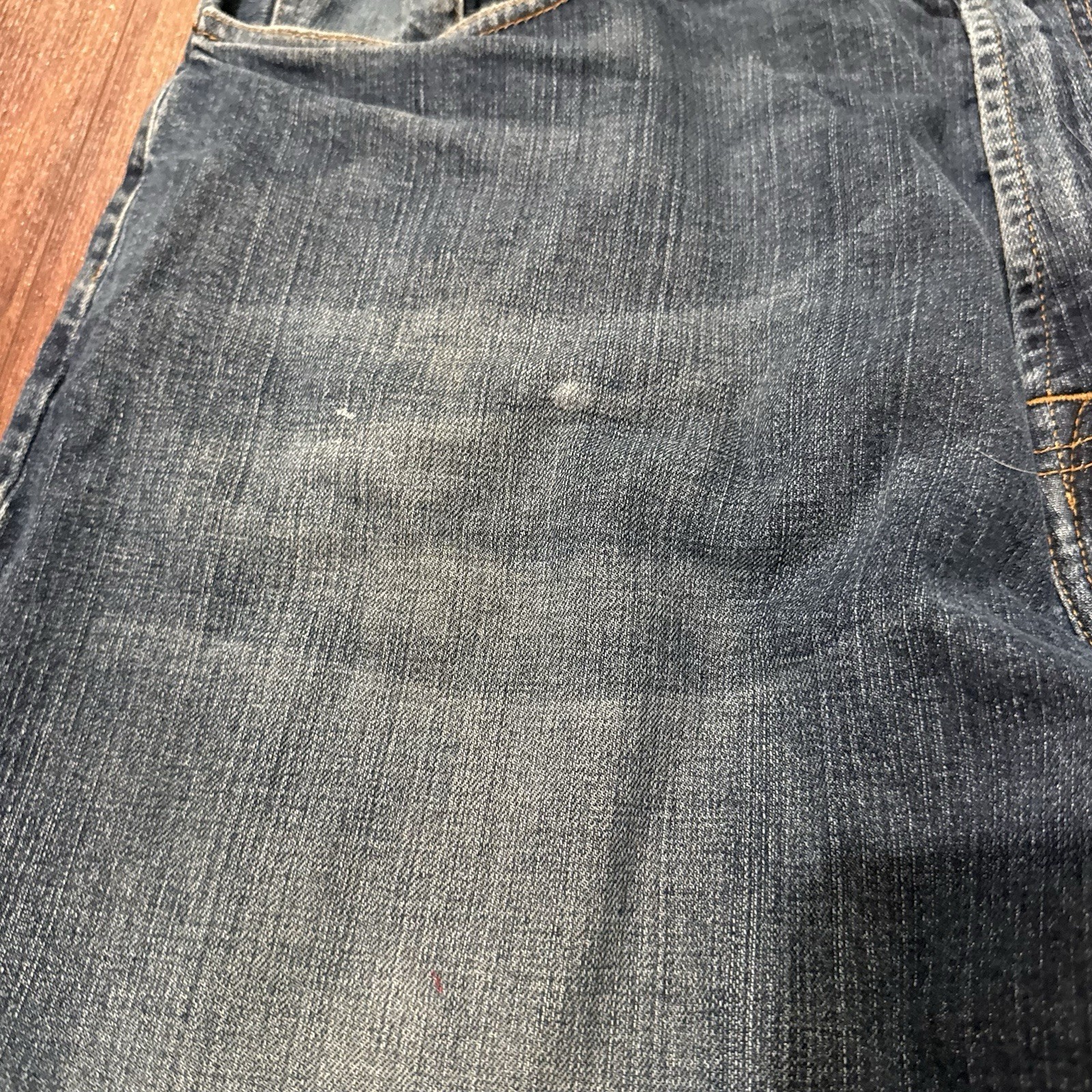 Lucky Brand Men Size 36 Straight Fit Blue Denim Jeans Cotton Logo 5Pocket Design