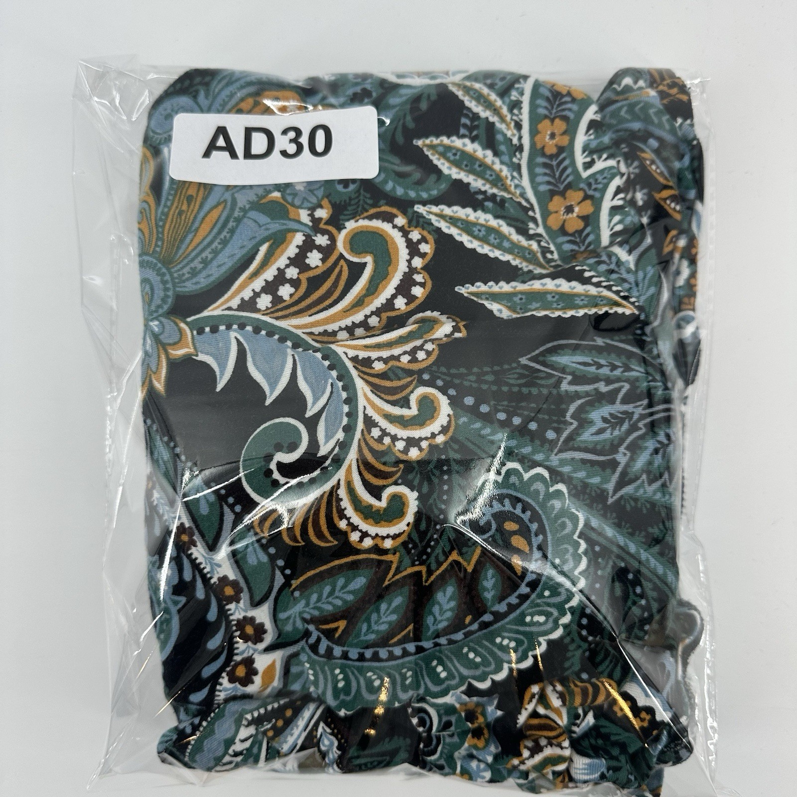 Jessica London Paisley Tunic Top Plus Sz 26/28 Teal Boho Resort Travel AD30