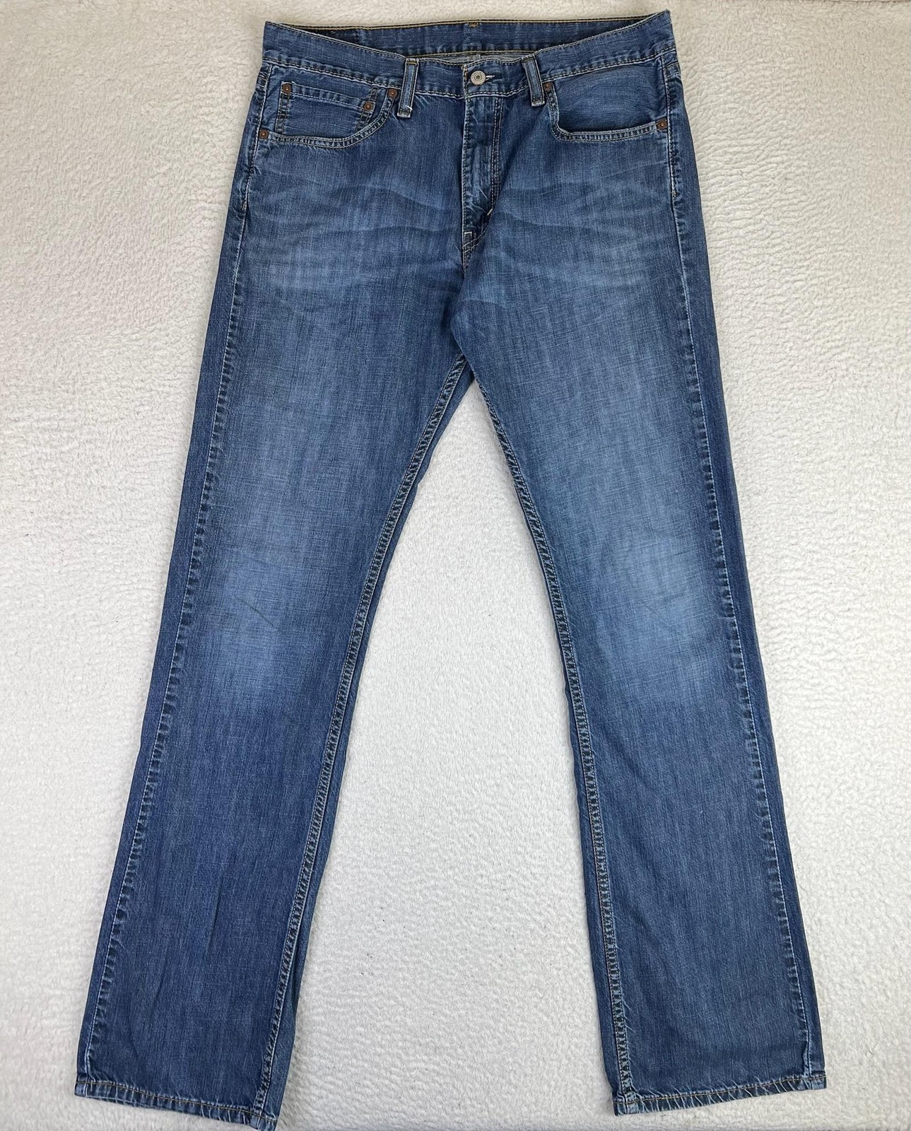Levis 527 Jeans Mens 34×36 Blue Slim Bootcut Cotton Denim Medium Wash Pants