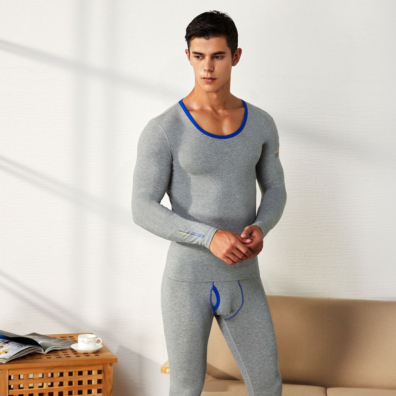 Men’s Thin Thermal Long Johns Set -Base Layer Underwear Pants, Casual Wear