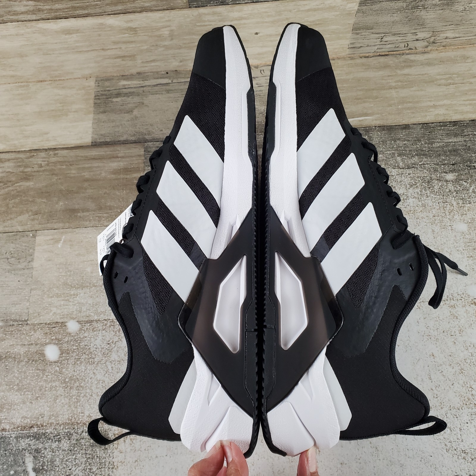 Adidas Dropset Control Mens Training Shoes Sz 13 Black White Lace Up Sneakers