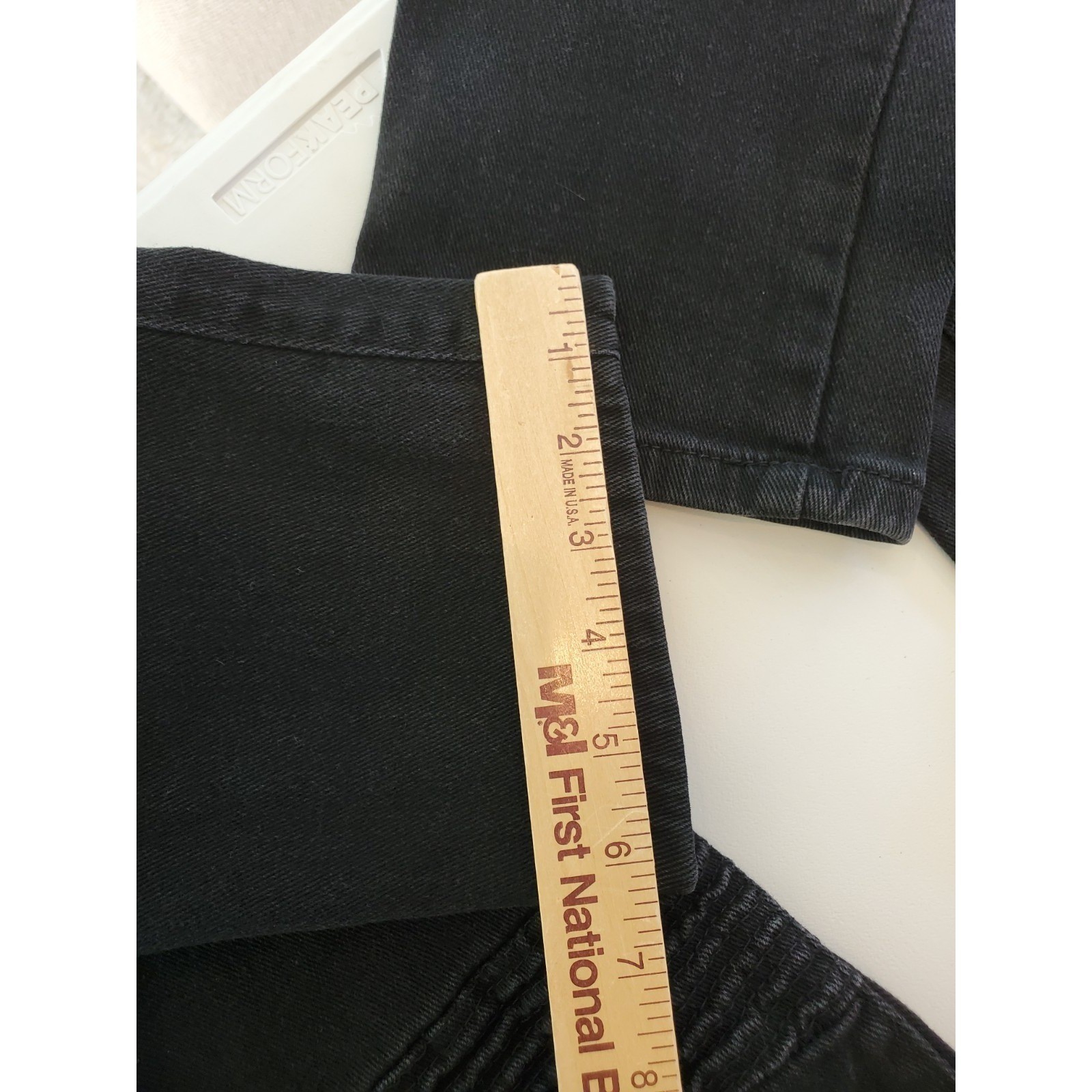 Waimea Mens 36×32 Skinny Fit Moto Jeans Black Distressed Biker Ribbed Denim