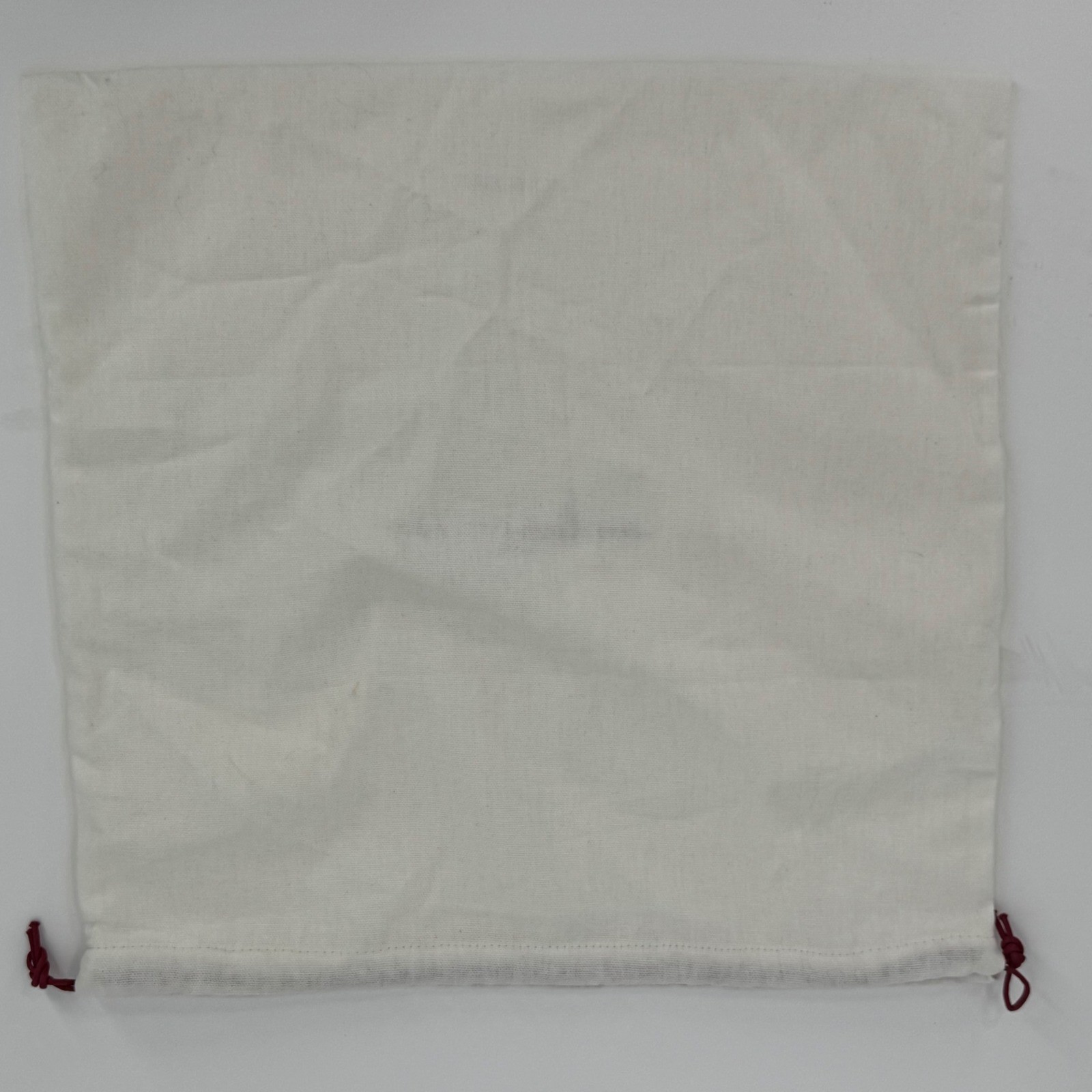 Salvatore Ferragamo Cream Cotton Drawstring Dust Bag Made in Italy 15×16 in