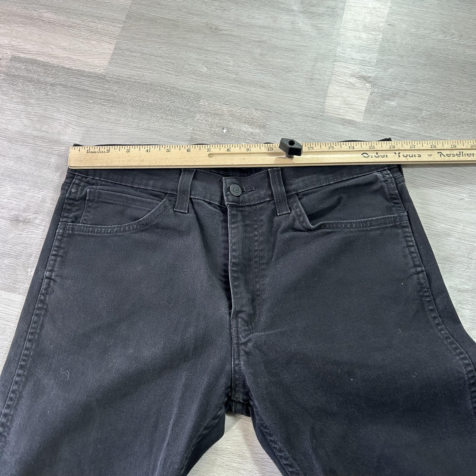 Levis 513 Jeans Mens 32×30 Black Slim Straight Stretch Denim Dark Wash Pants