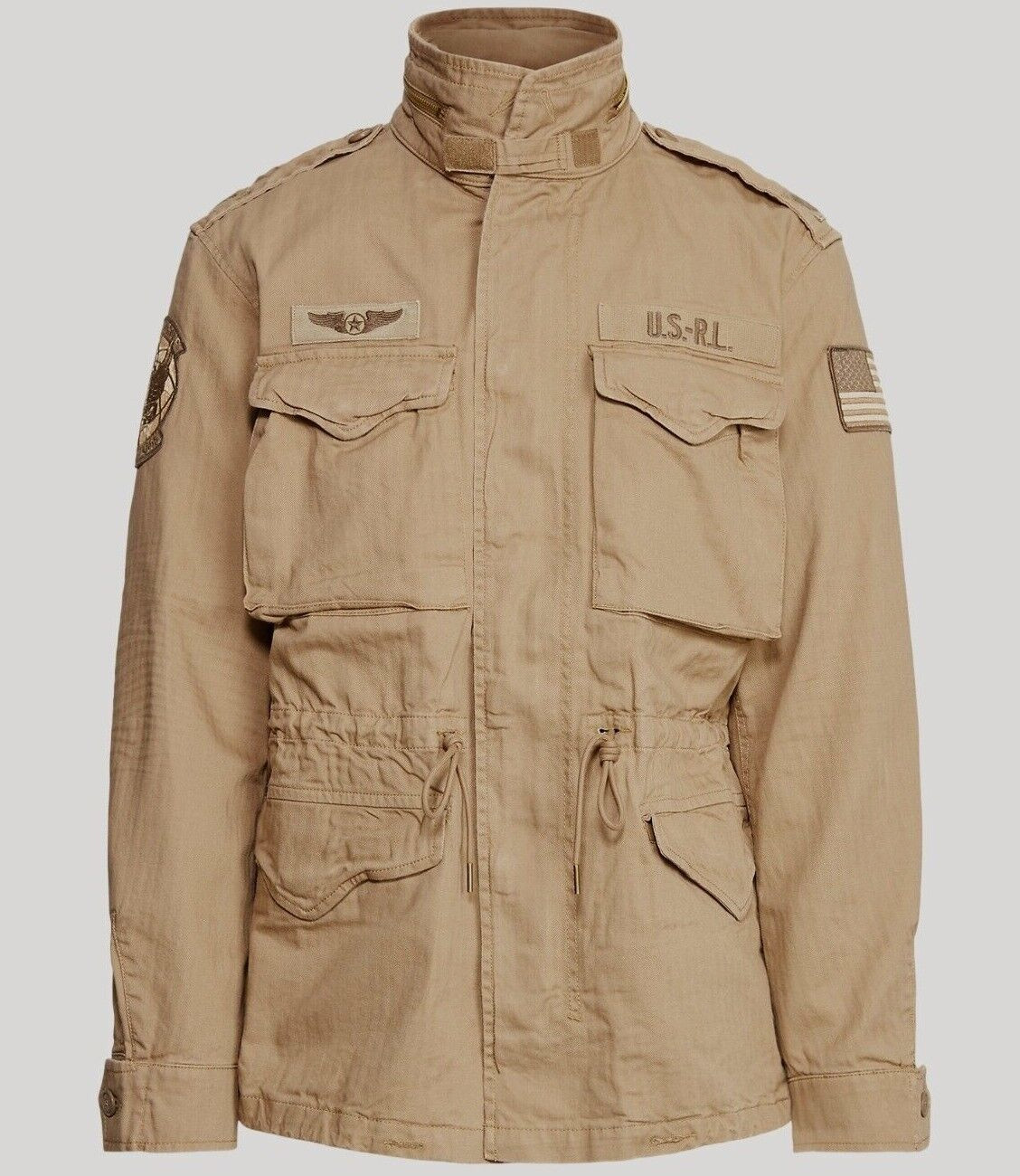 Polo Ralph Lauren M65 Military Army Paratrooper America Flag Desert Field Jacket