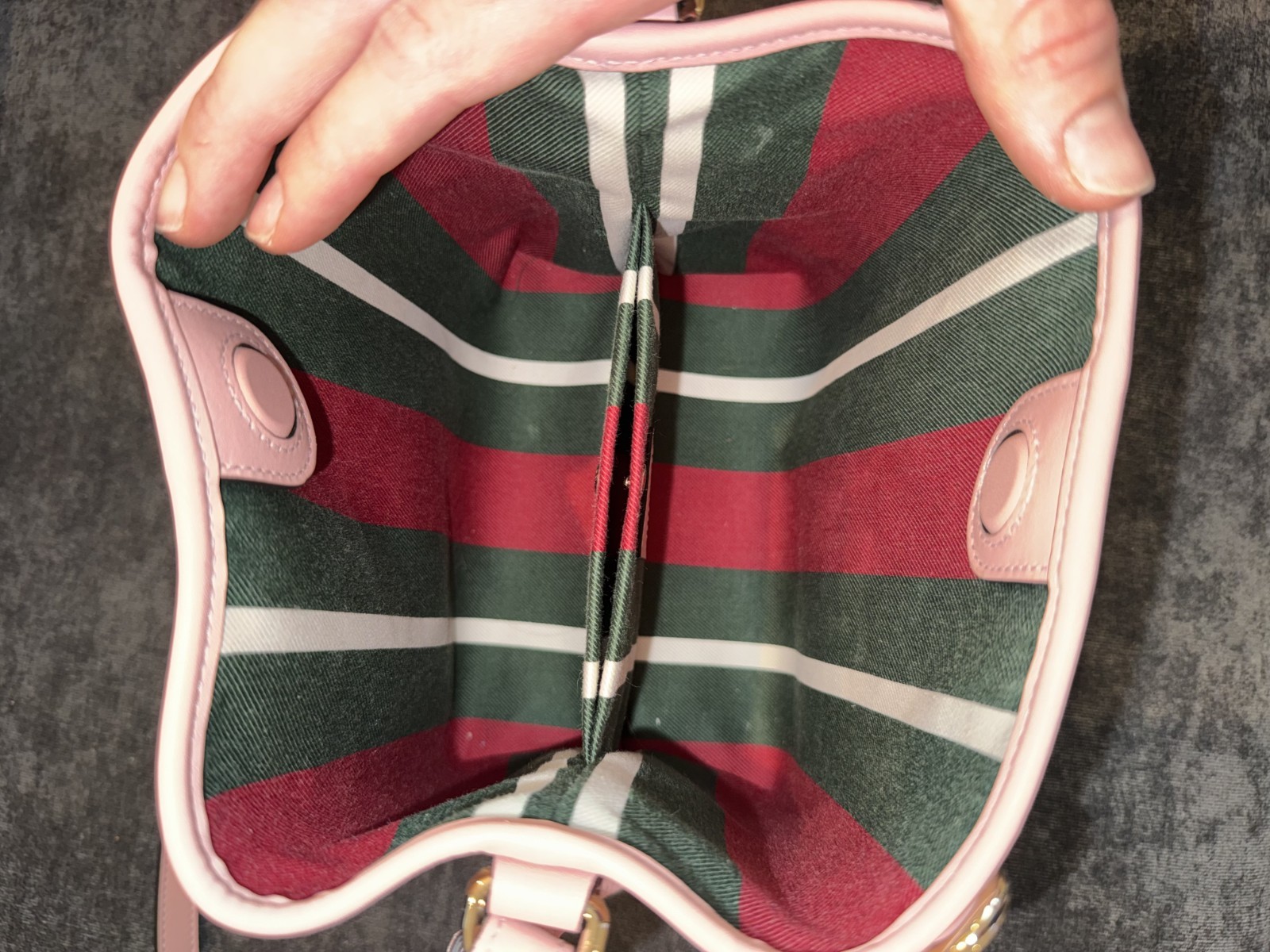 Gucci GG Emblem Small Bucket Bag Light Pink with Original Dust Bag & Box