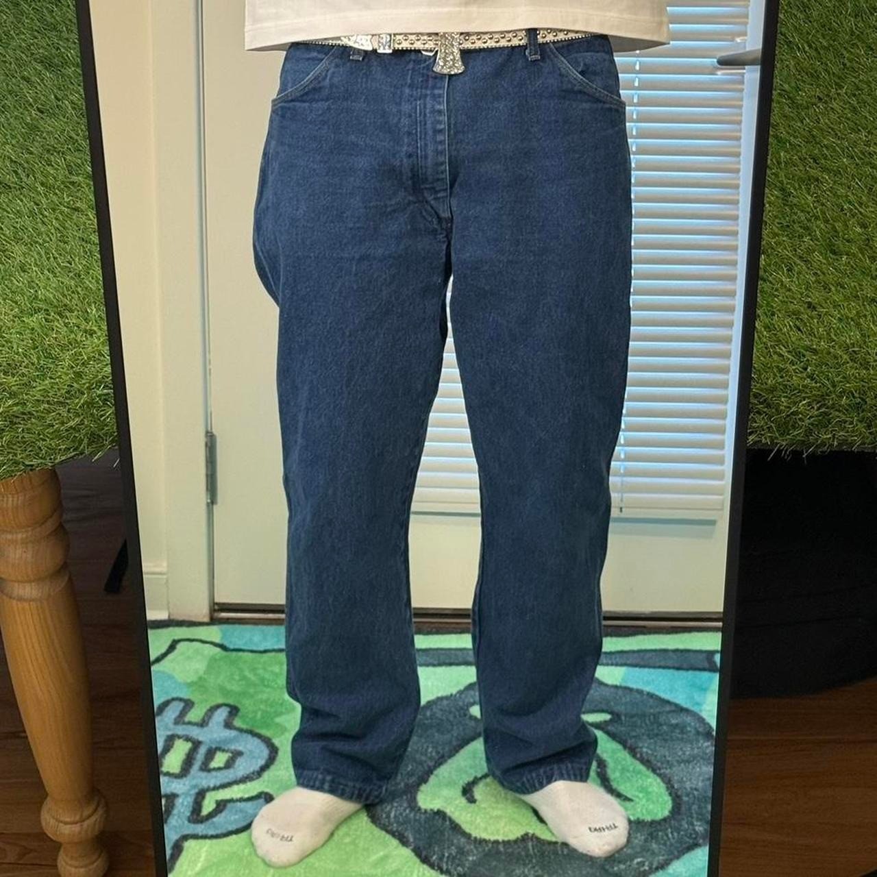 Wrangler Cowboy Cut Straight Fit Blue Jeans 38×30