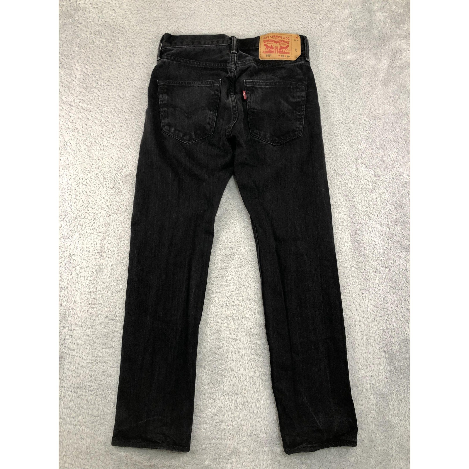 Levis 501 Jeans Mens Size 28×30 Black Original Fit Straight