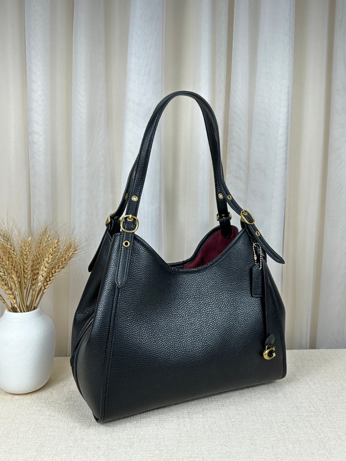 COACH Lori Shoulder Bag C4824 Black Women’s Bag Outlet NEW