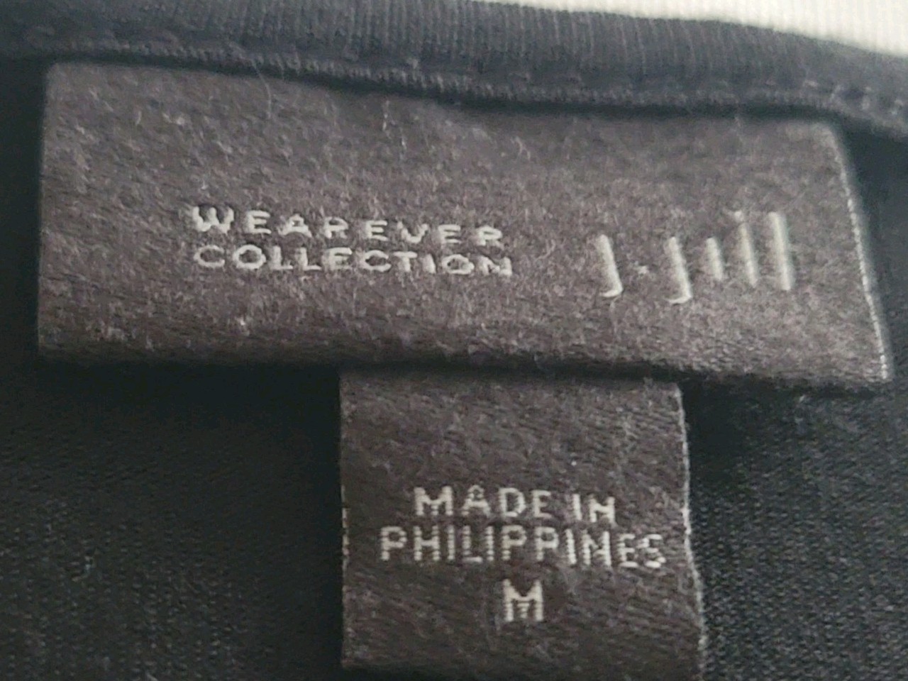 J.Jill Wearever Collection Medium Black Knit Peplum Top Long Sleeve Stretch Tee