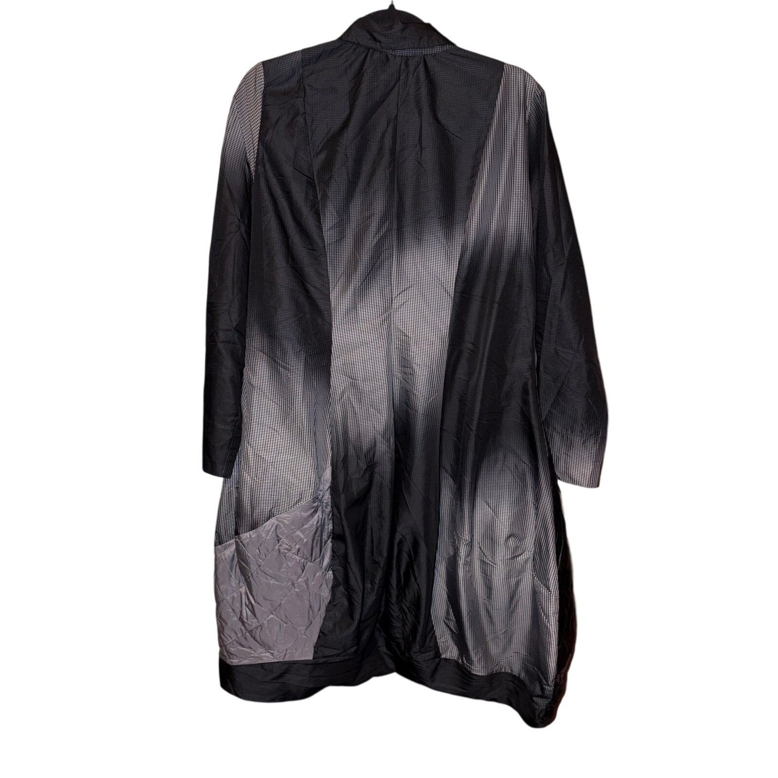 Alembika Urban Reflektor Storm Cocoon Shirt Dress Ombre Quilted Size 1 Oversized