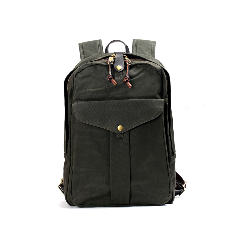 Water-repellent Heavy Wax Canvas 70307 Unisex Retro Backpack Computer Bag