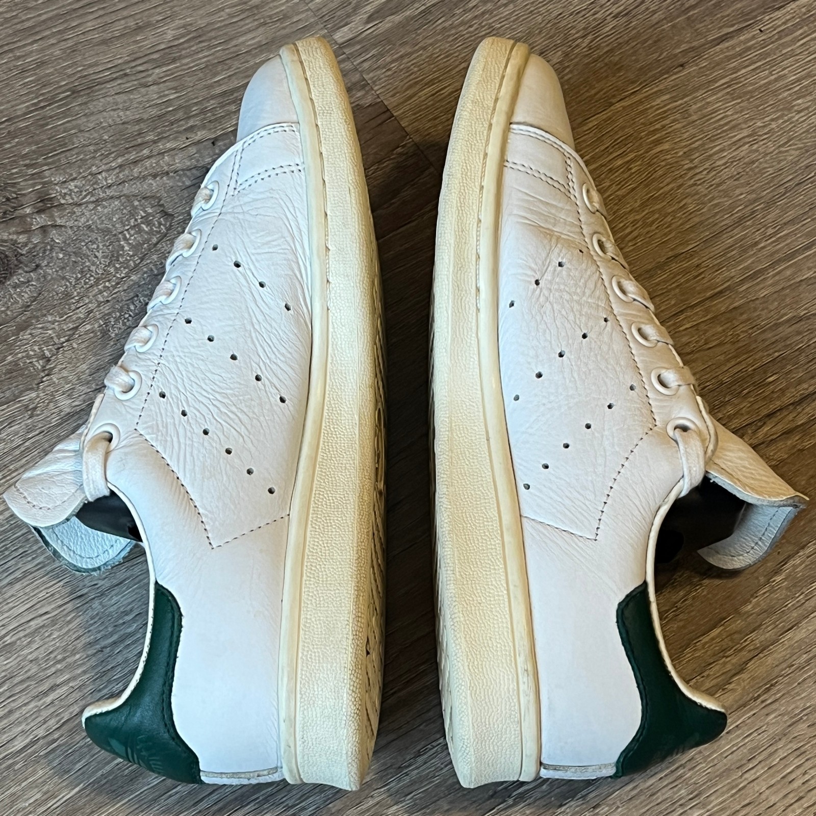 Adidas Stan Smith Tennis Sneakers White Dark Green Womens 6 Mens 5 EU 37 1/3