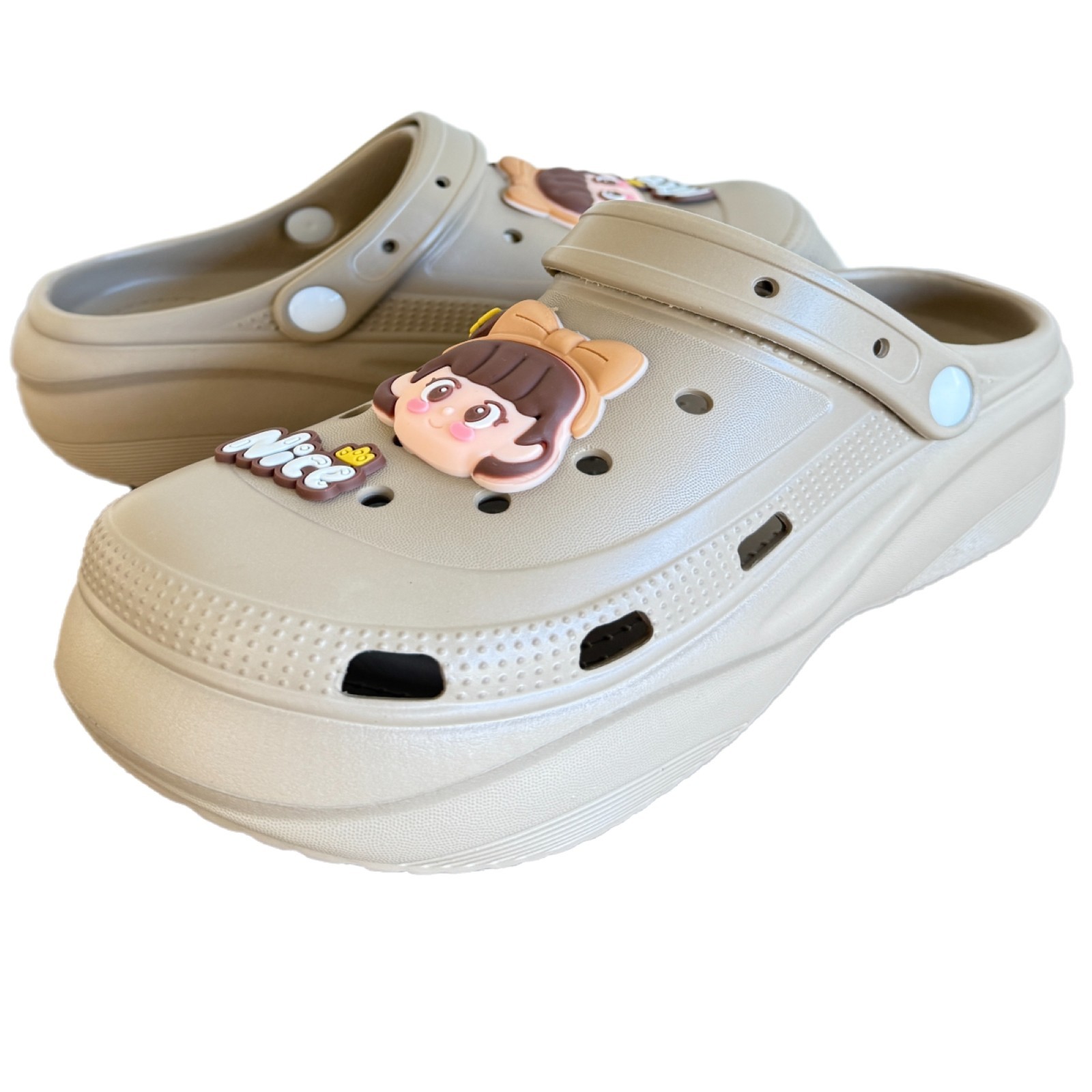 Women Platform Clogs Soft Sole Sandals NonSlip Cartoon charms Girl Slipper Shoes