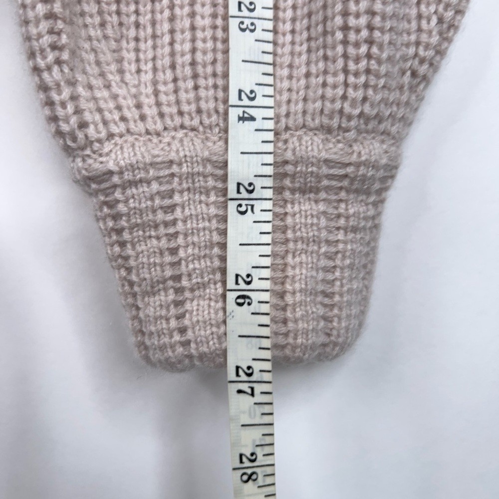 Athleta Wool Cashmere Cream Knit Sweater Crew Neck Neutral Cozy Cropped Small