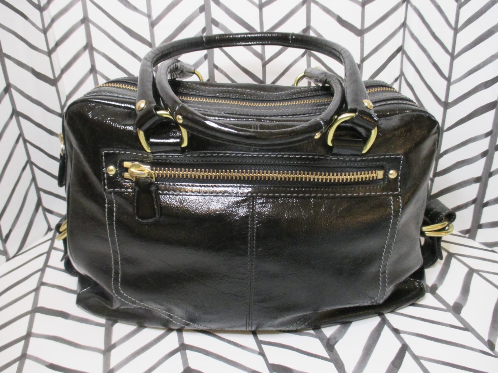 Coach Vintage Black Patent Peyton Handbag – New w/Tags Mint Vintage Condition