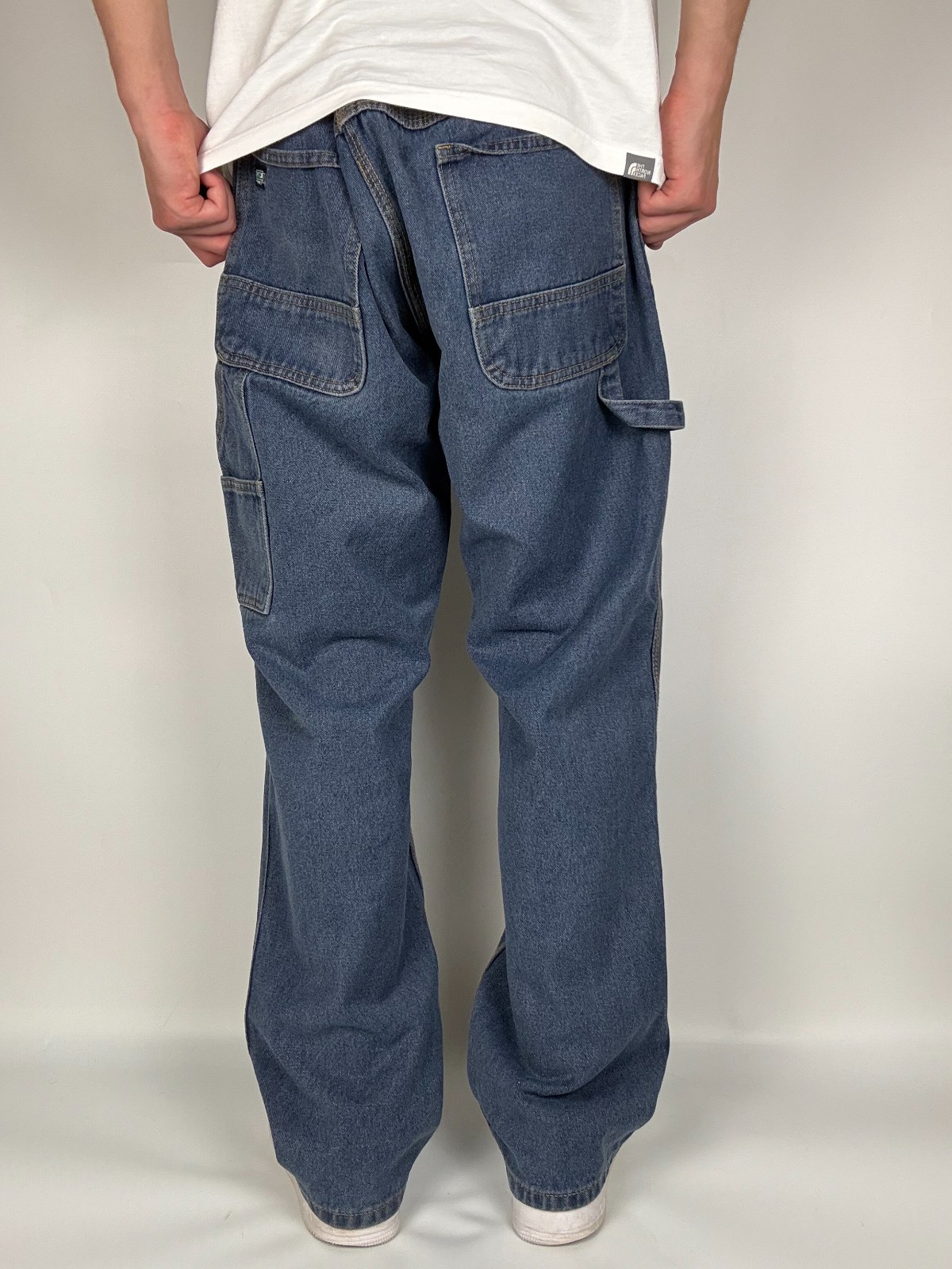 Vintage Key 2000’S Y2K Relaxed Fit Dark Wash Denim Carpenter Jeans W40 x L32