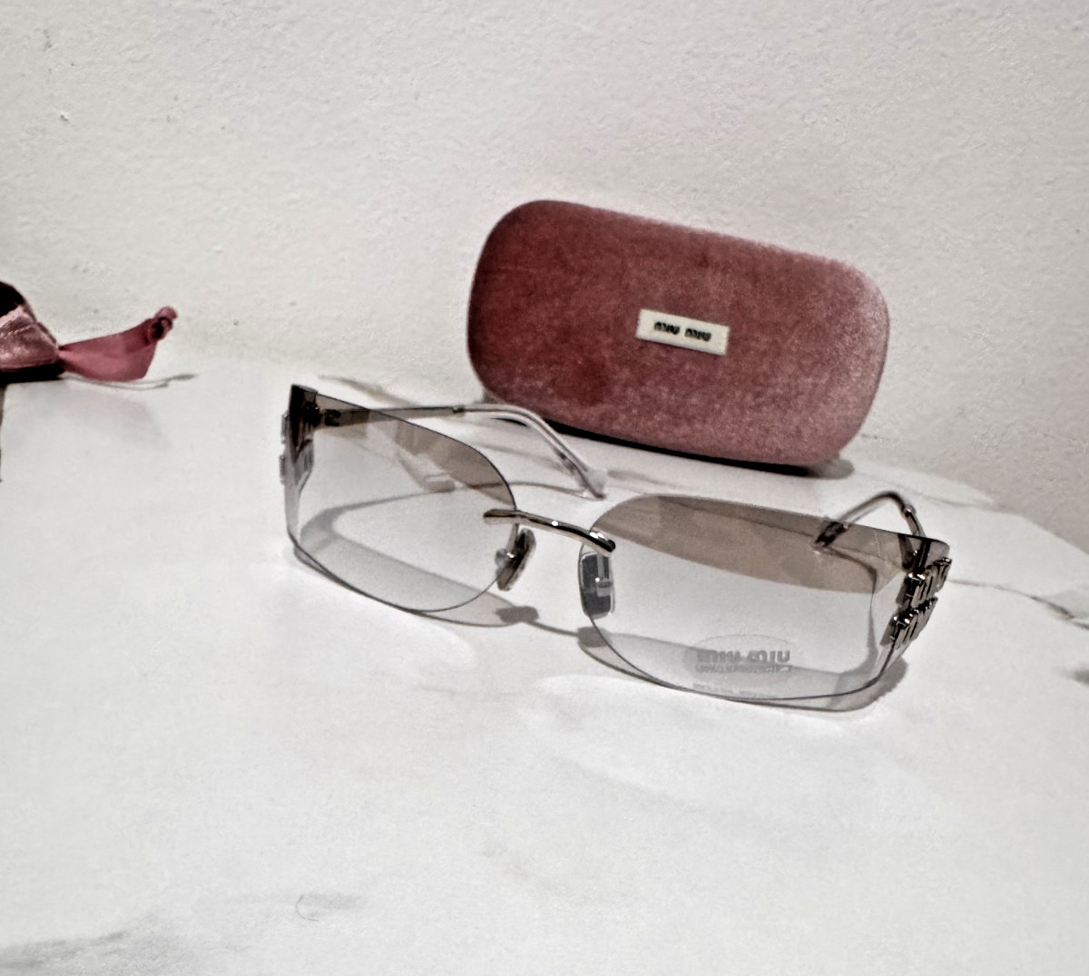 Miu Miu MUA51S Silver/Grey Mirror Silver Gradient 75-14-110 Sunglasses EXCELLENT