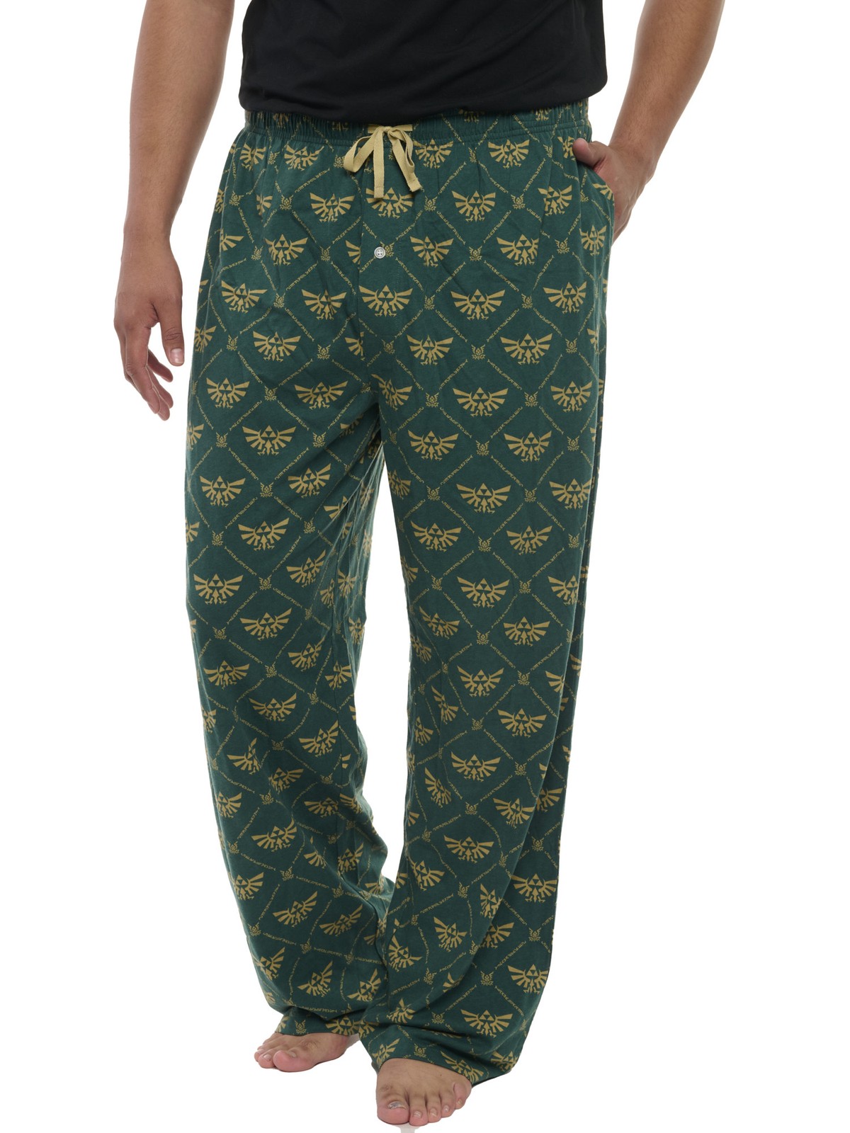 Men’s Nintendo Zelda Pajama Pants Lounge Wear Sleepwear Green