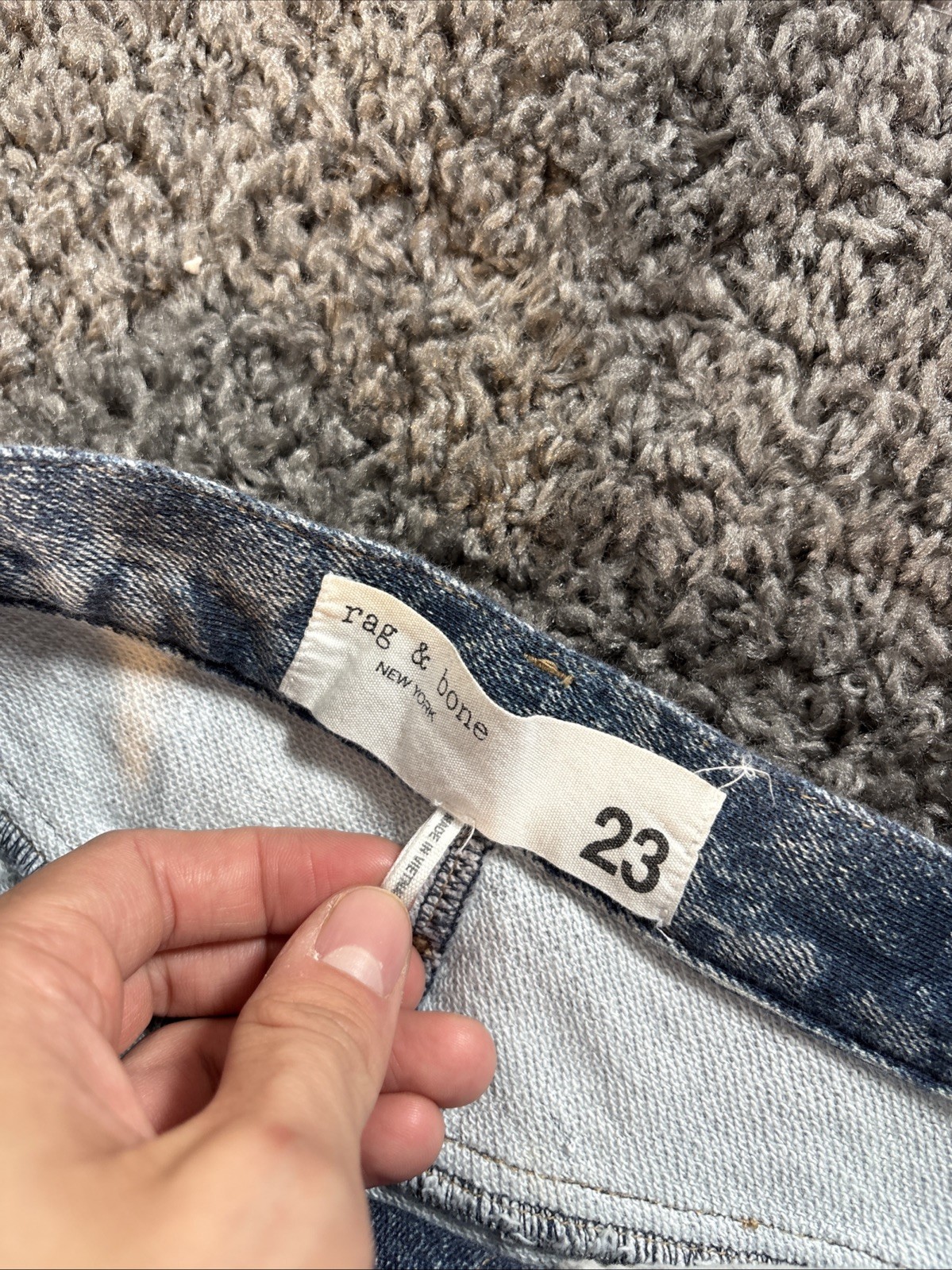Rag & Bone Featherweight Women’s Wide Leg Pocket Denim Jeans Size 23