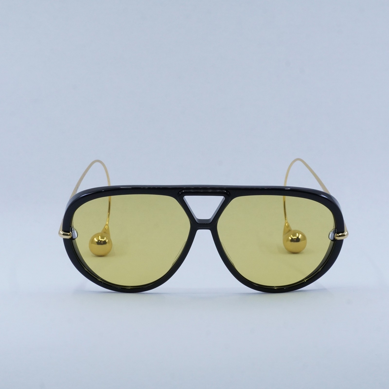 New BOTTEGA VENETA BV1273S 003 Black And Gold/Yellow 63-12-180 Sunglasses