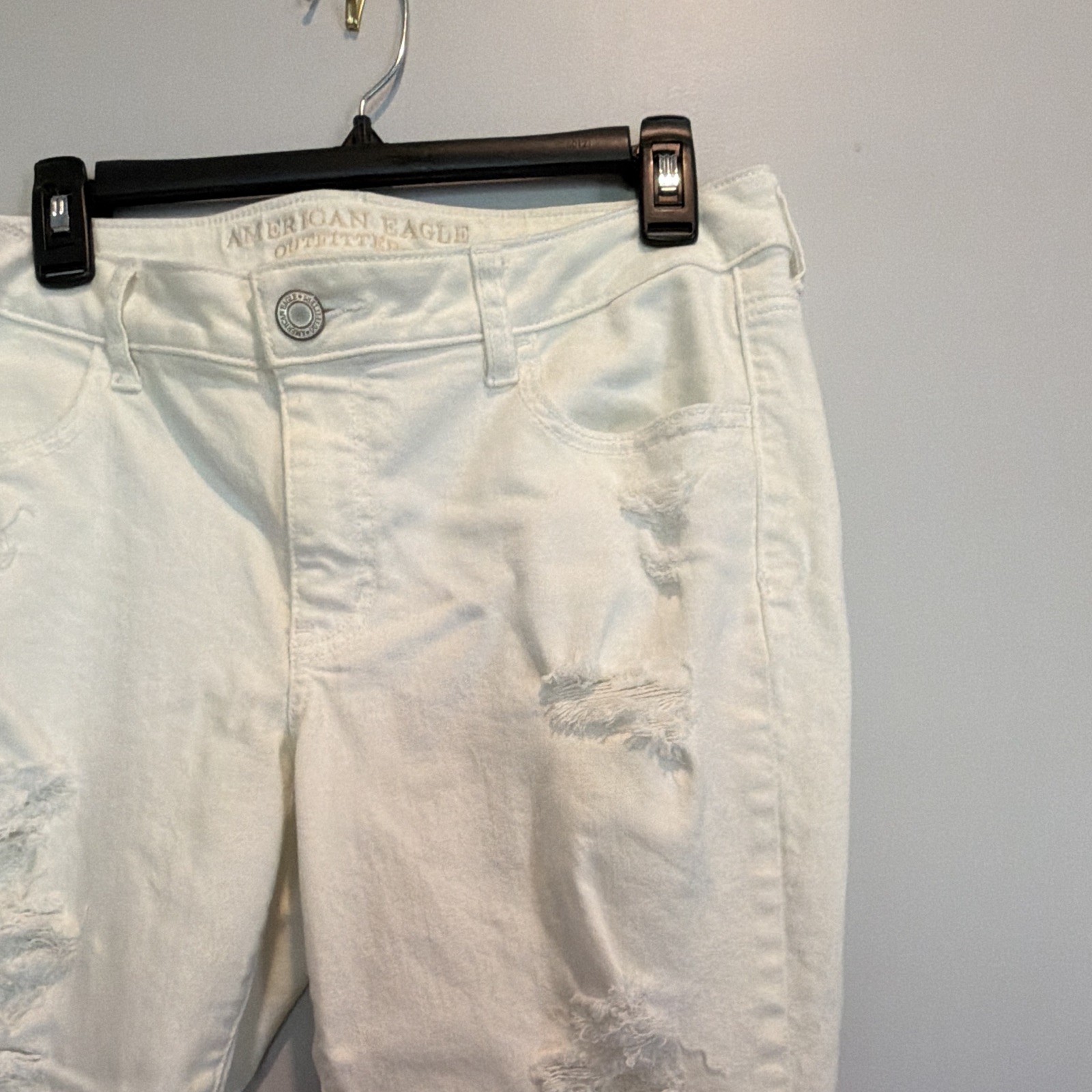 American Eagle Outfitters Super Stretch Jegging Crop Jeans White 14