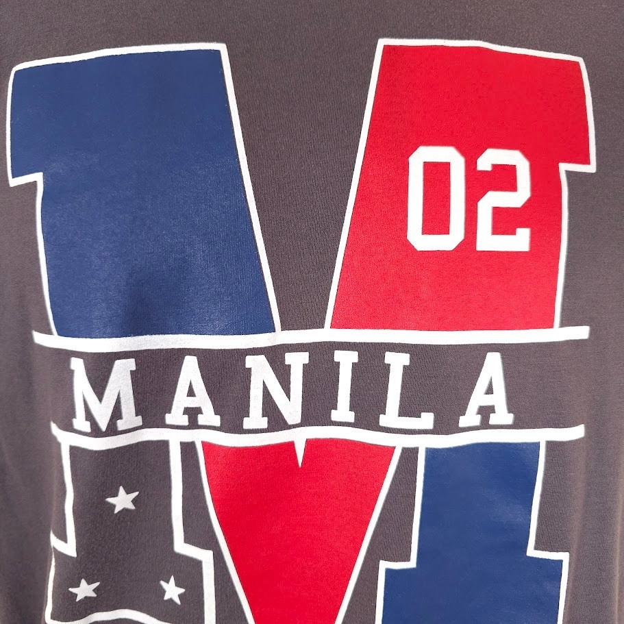 Manila T Shirt Mens Size Medium Gray Philippines Travel Destination Tee