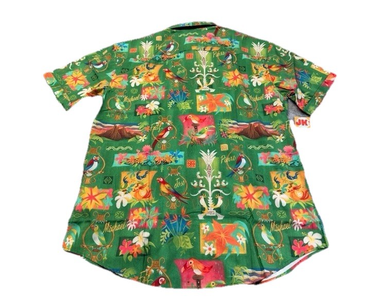 NWT New Mens LARGE Disney Parks RSVLT Enchanted Tiki Room Button Down Shirt
