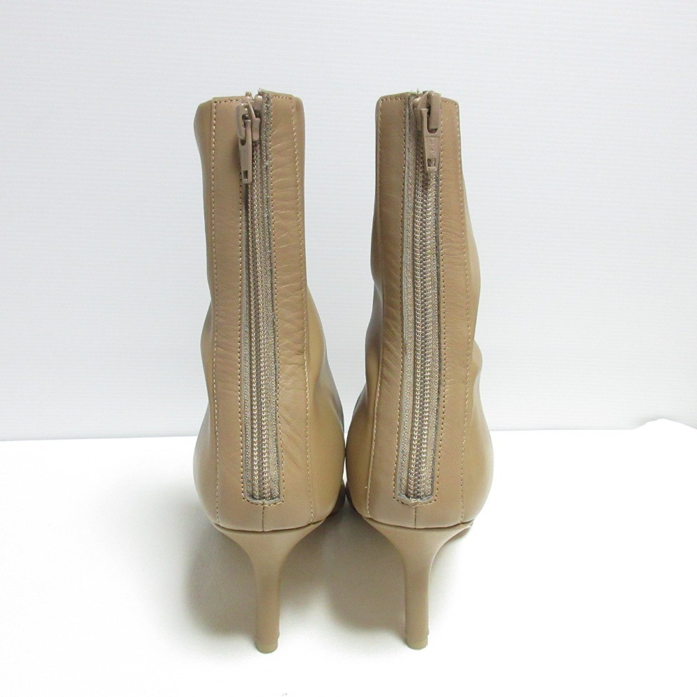 PIPPICHIC pointed toe stretch short boots, size 36.5 (9.3″”), beige Women USED