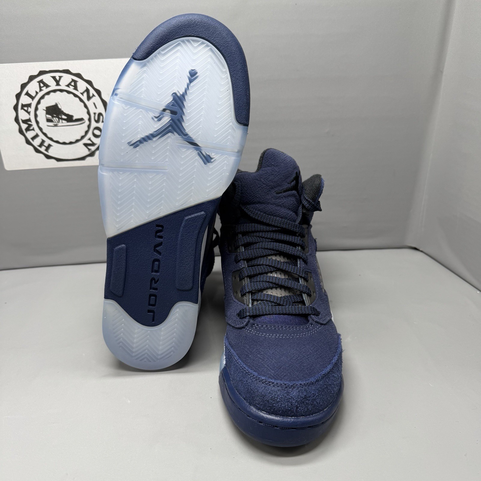 Air Jordan 5 Retro Midnight Navy Sneaker FN5452-400 Youth Sz 6Y Women 7.5 Bgrade