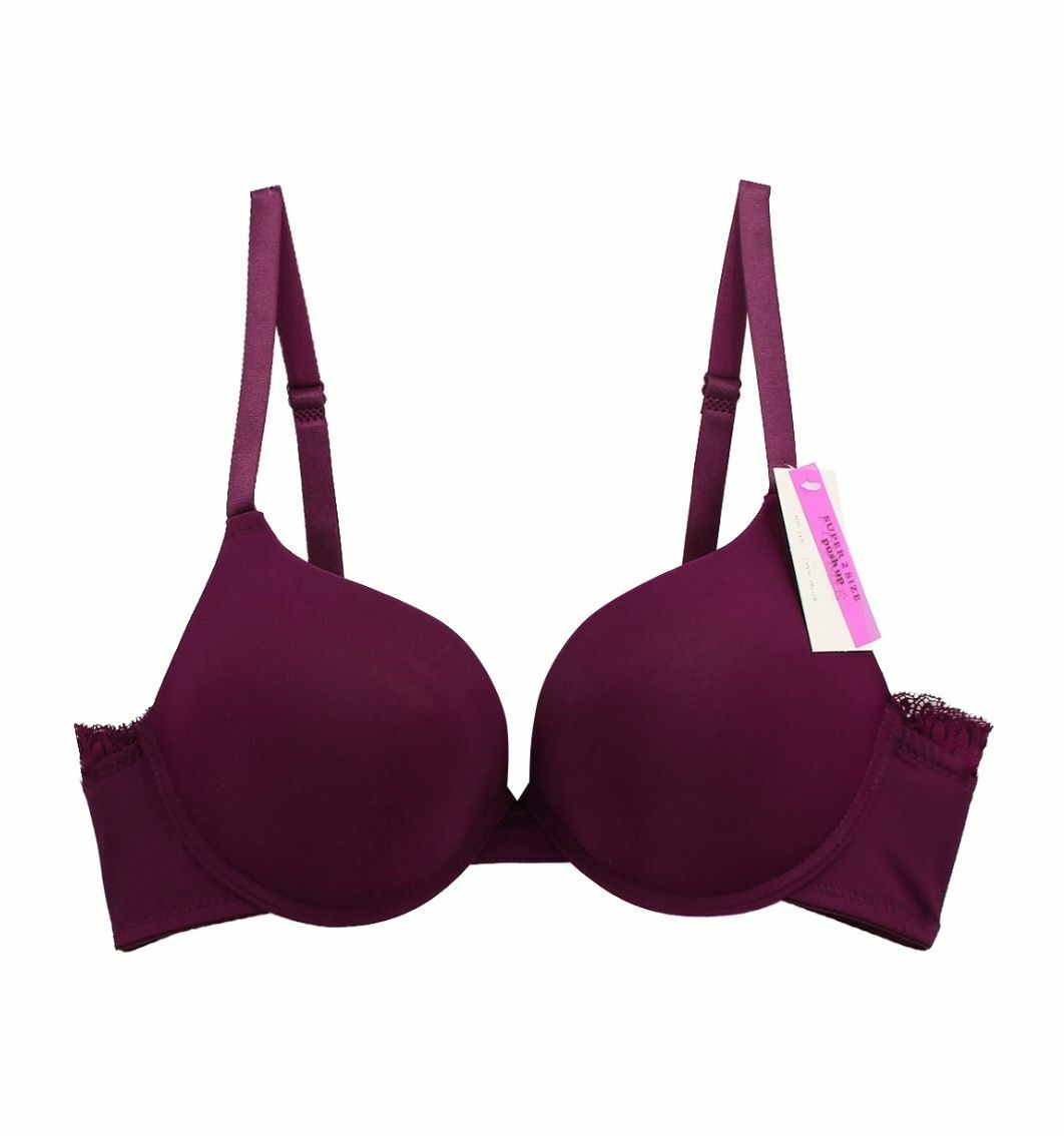 Add 2 Cup Sizes Extreme Ultimate Padded Lace Trim 2 or 3 Hook U Back Push Up Bra