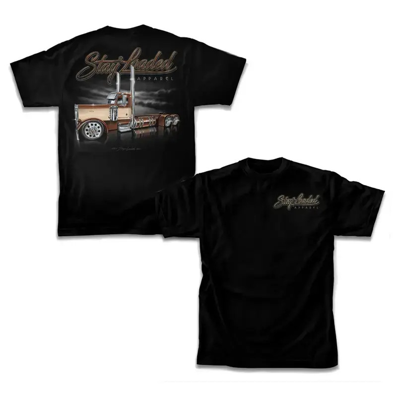 Stay Loaded Apparel 2 Sides Graphic T-Shirt Premium Truck Illustration Tee