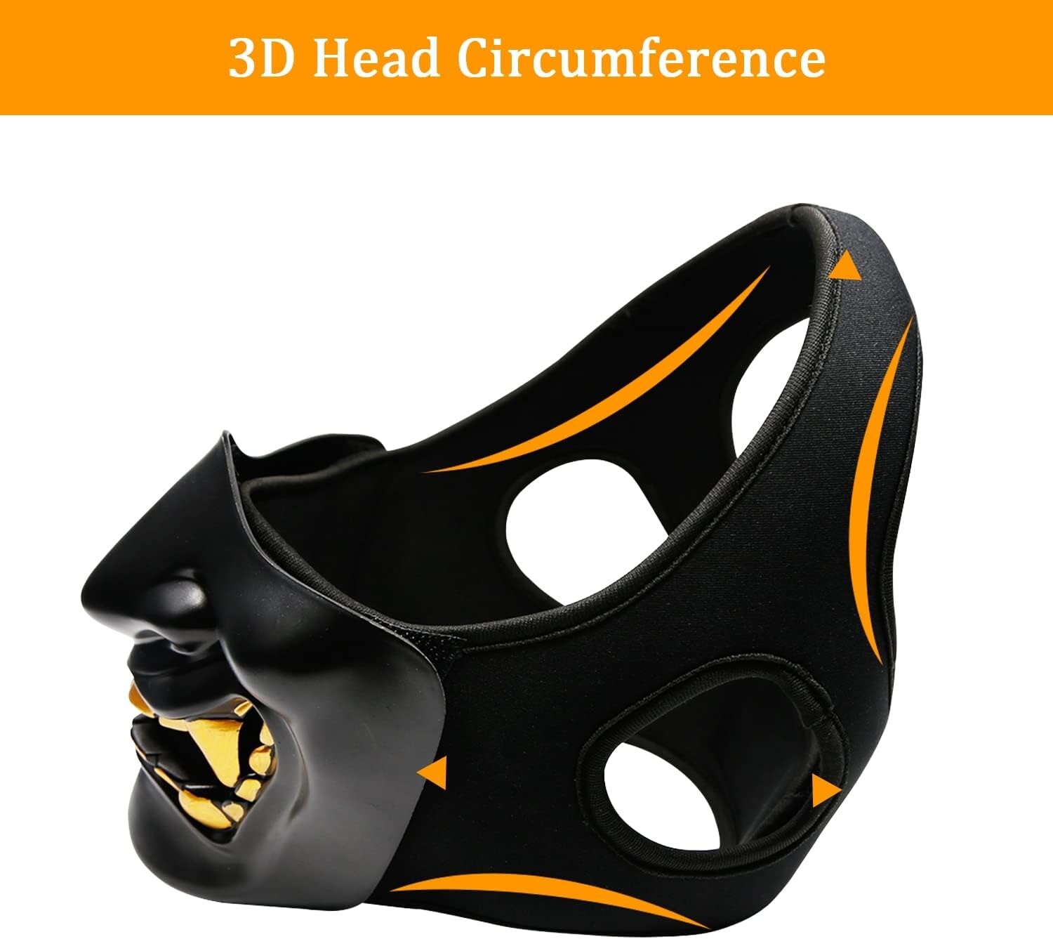 Tactical Airsoft Half Face Mask Evil Demon Monster Protective Mask for Halloween