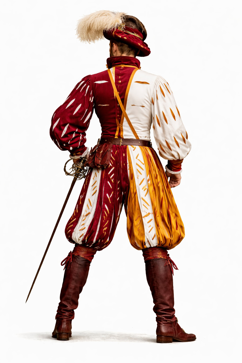 Renaissance German Landsknecht Outfit For Men-Medieval Festival Costume