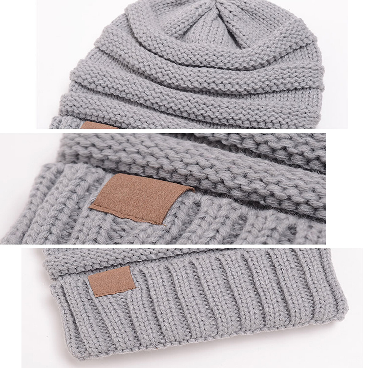 Womens Slouchy Beanie Winter Hat Cable Knit Ski Hats Warm Chunky Knitted Cap US