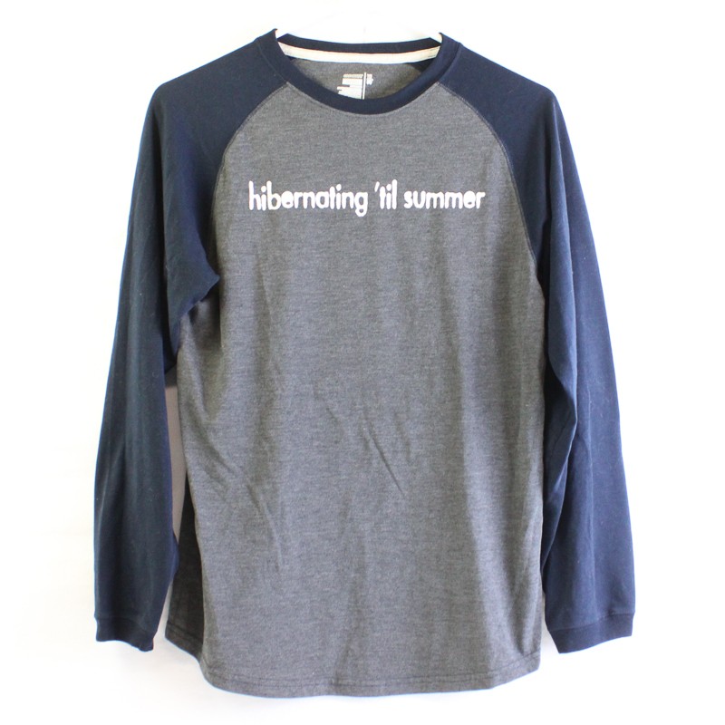 Old Navy Gray and Blue Long-Sleeve Pajama Shirt Youth’s XL 14