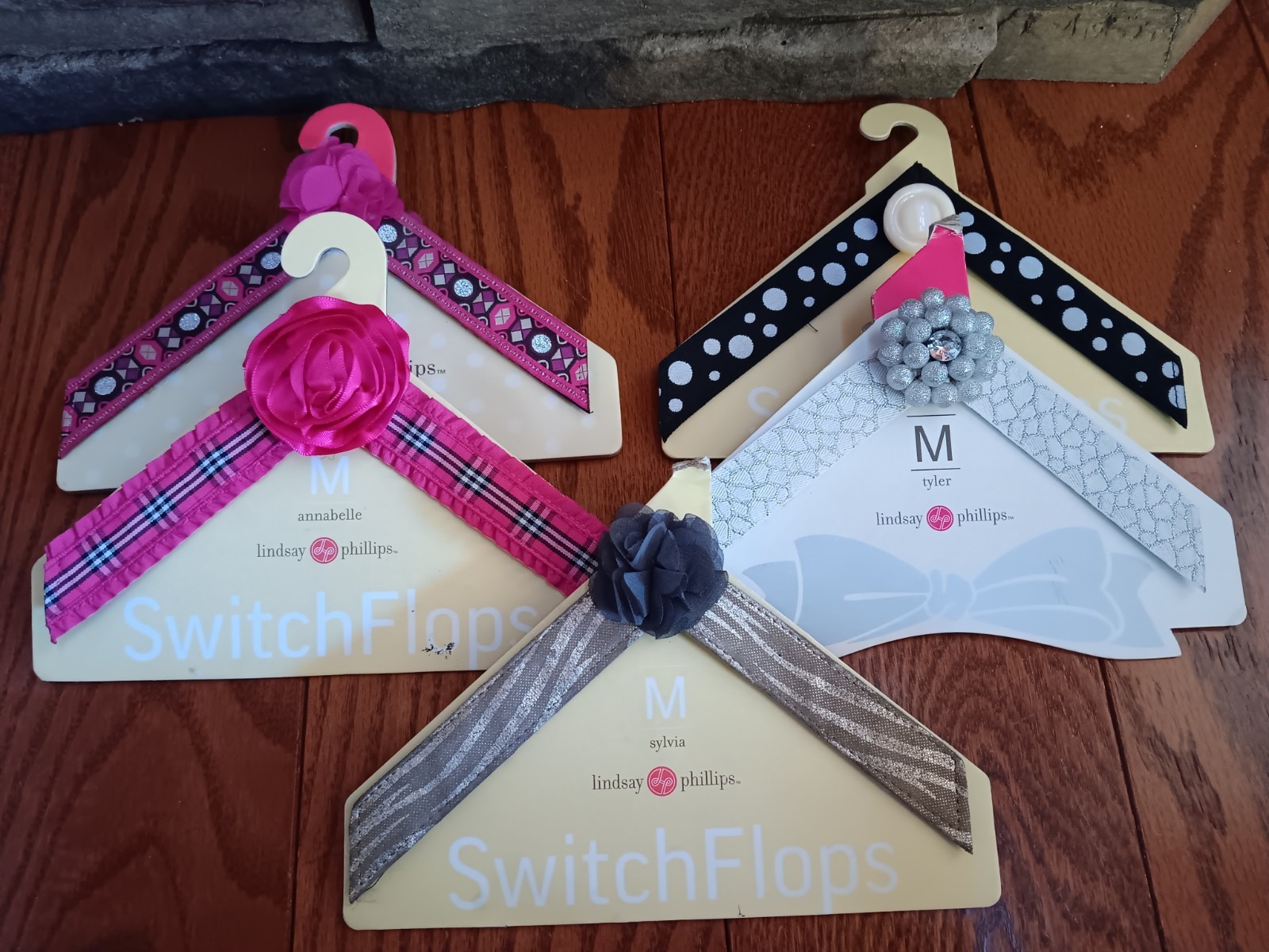 Lot Of 5 Switch Flops Interchangeable Sandal Straps Size Medium Lindsey Phillips