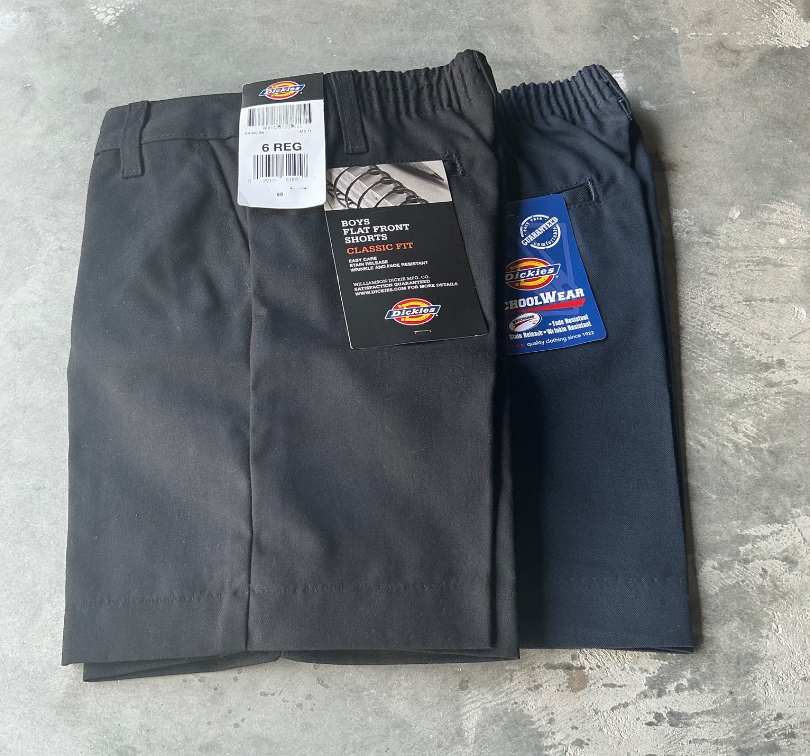 Dickies School Wear Shorts Black, Navy,Silver Grey Size 4,5,6,7,